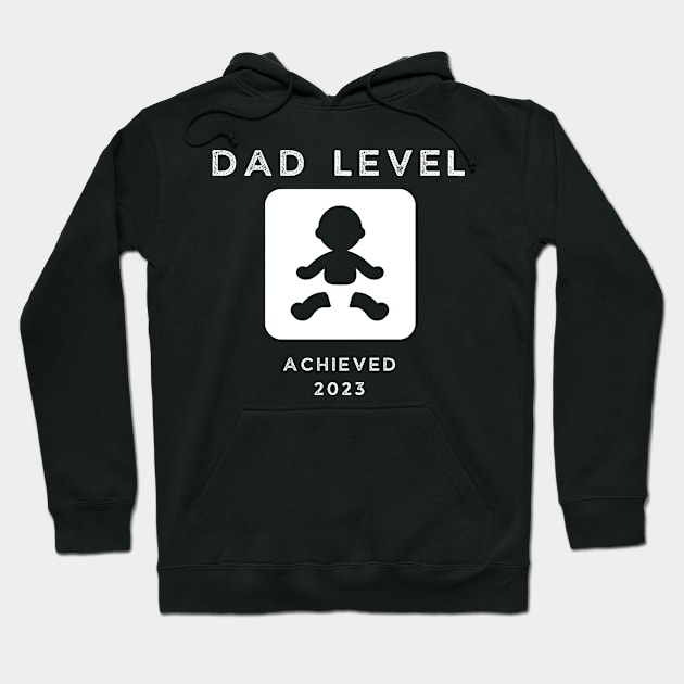 Dad Level Achieved 2023 Hoodie by FTF DESIGNS